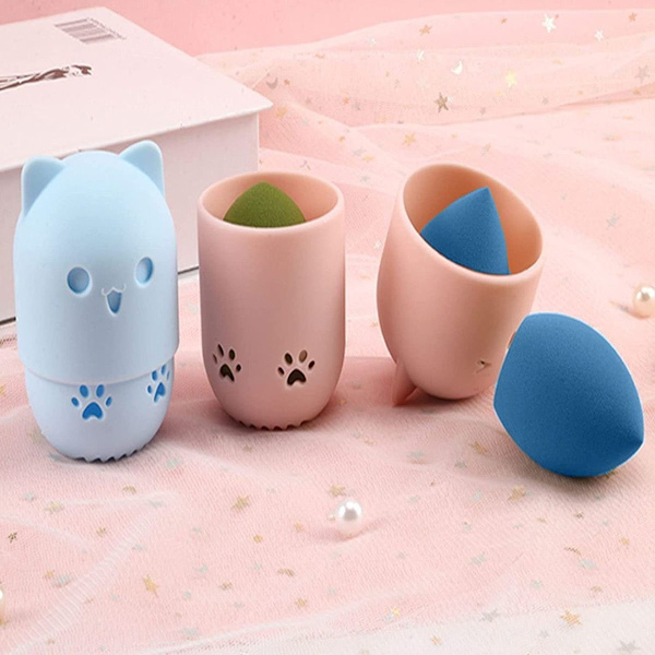 Skønhedssvamp Makeup Svamp Holder, Opbevaringsboks Hylde