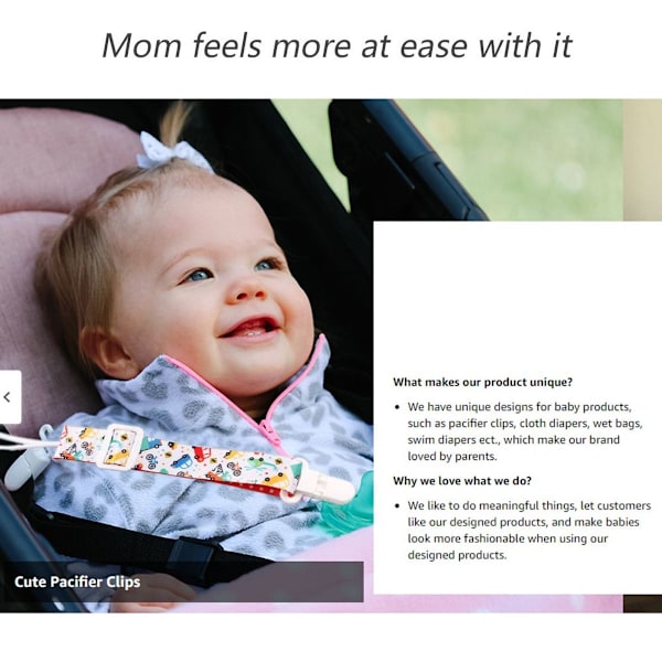 4-delad justerbar nappkedjeklämma för baby Style2 KLB
