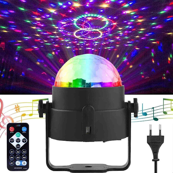 Discokugle Disco Lys LED Disco DJ Lampe 3W RGB Scenelys KLB