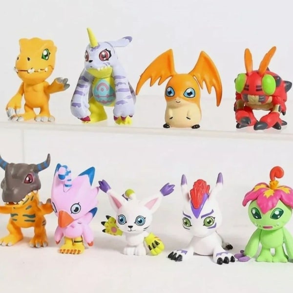 9-osainen Digimon- set , kuten Gatomon Agumon Gabumon ja Co KLB