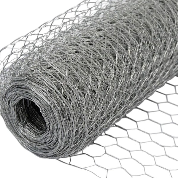 Metallnett for gjerde sekskantet netting: 16x25mm gjerde for dyr og planter Galvanisert -0,1mx6m KLB