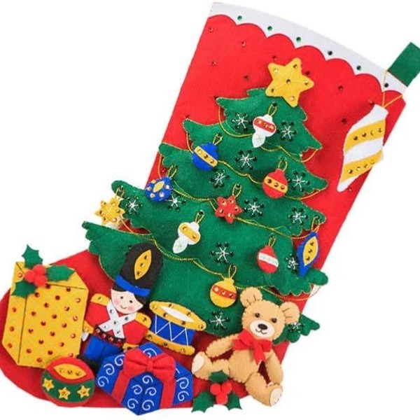 DIY Christmas Stocking Production Kit, Handmade Non-Woven Educational Toys, DIY Children