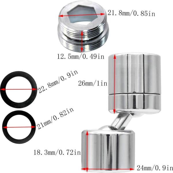 Vannkranlufter - 360° roterende - Vannbesparende lufter -