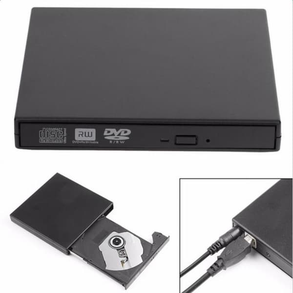 Extern CD DVD-enhet, USB 2.0 bärbar DVD/CD-brännare och