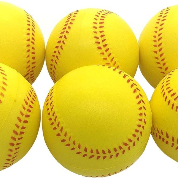 Vaahtomuoviharjoituspallo pesäpalloon ja softball-harjoitteluun aloittelijoille (keltainen) KLB