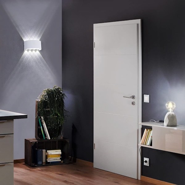 8W LED væglampe - Indendørs udendørs væglampe IP65 Justerbar vægbelysning op og ned Hvid til hjem Soveværelse Stue Korridor Trappe