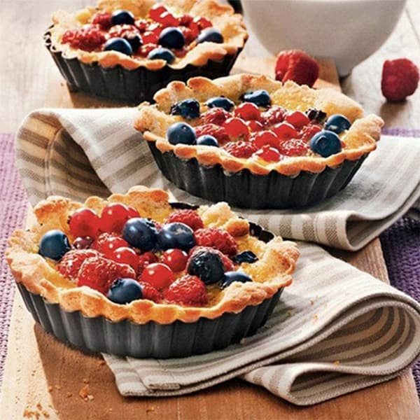 4-delt mini-panner mini kake, muffins bakekopper matlagingsformer for kaker,