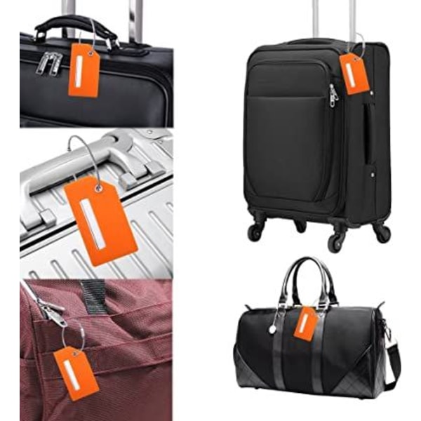 5-pack silikonbagagelappar med ID-kort perfekt för att snabbt hitta bagageväskor från ugn