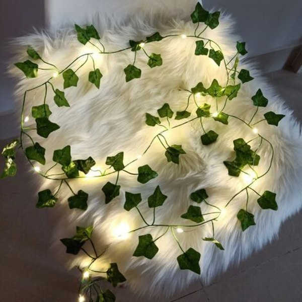 Maple Leaf String Lights, Vine String Lights (batteridrevet) - Natt Lights String Lights for hjem / bryllup / fest / hage dekorasjon og så videre (10M, 10LE