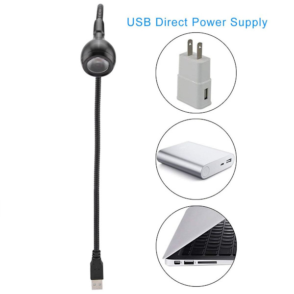 1W pitkä joustava kaula kannettava USB LED-valo yölukemiseen KLB