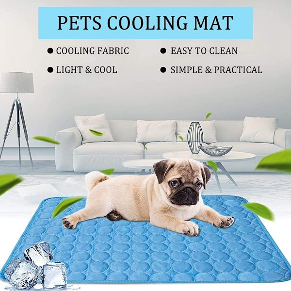Stor Kjølematte 2 stk. Slitesterk Hundekjølematte Is Silke Hundematte Ideell for Hunder og Katter for å Holde seg Kule Denne Sommeren 40x50CM