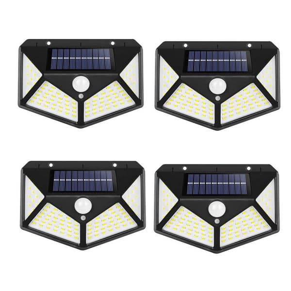 Udendørs solcellelys 100 LED 2-pak [Seneste grønne version 2200mAh