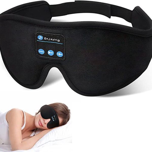 Sovemaske Bluetooth-hodetelefoner øyemaske 3D stereoskyggelegging
