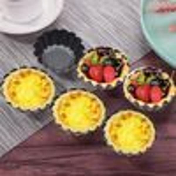 14-pack äggformar, non-stick tårtformar, återanvändbara