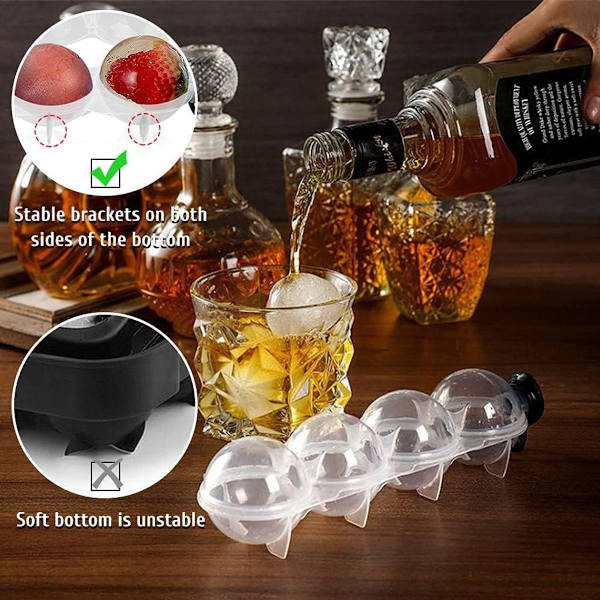 Jääpallo muotti, suuri pyöreä jääpalamuotti, jääkiekkokaukalo