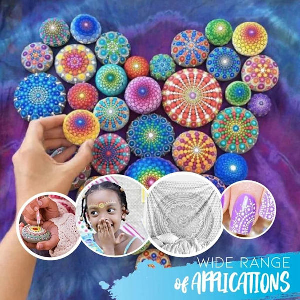 25 stk. Dot Painting Tools Kit Mandala Punkterværktøjer Mandala Stencil Kit KLB