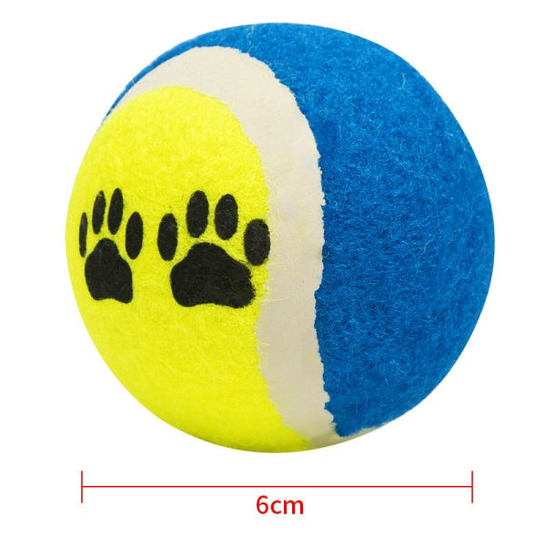 3-pakning gummiballer for hunder til lek og trening (tilfeldig farge)