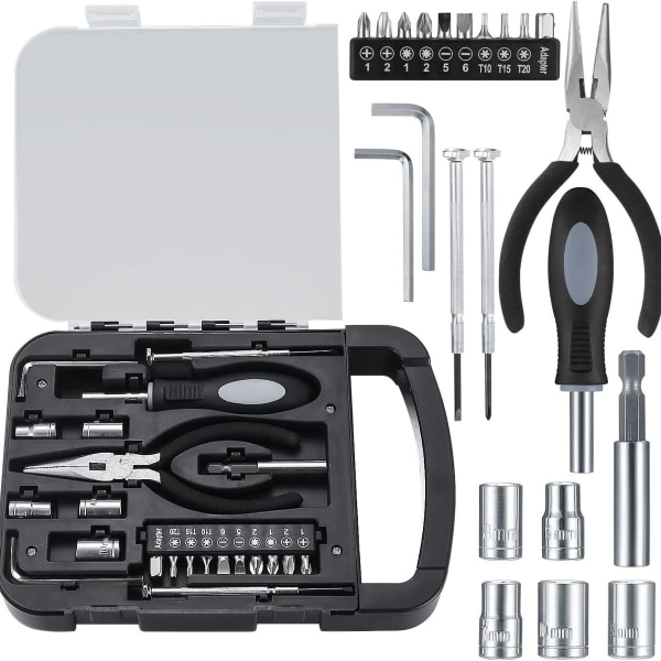 22-delad verktygslåda med set, portabel