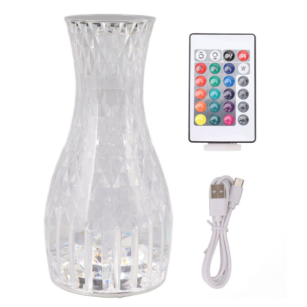 Krystall Diamantlampe, Kronblad, Rose, Lys og Skygge, Diamant KLB