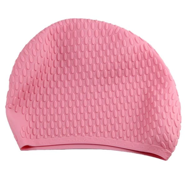 Big Drop badmössa för kvinnor. Bekväm badmössa med långt hår i rosa