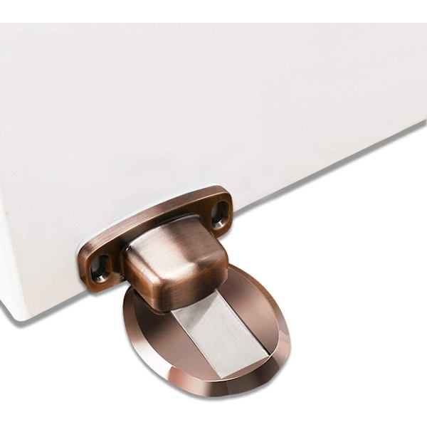 Vahva magneettinen ovenpysäytin Metalliraskas ovenpysäytin 3M itseliimautuvalla peitelevyruuveilla Lattiakiinnitys, 1 ft-
