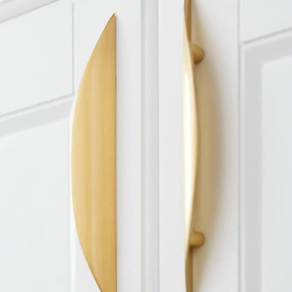 Möbelknoppar och handtag, 2 st guld möbelhandtag, möbelhandtag, guld zinklegeringshandtag