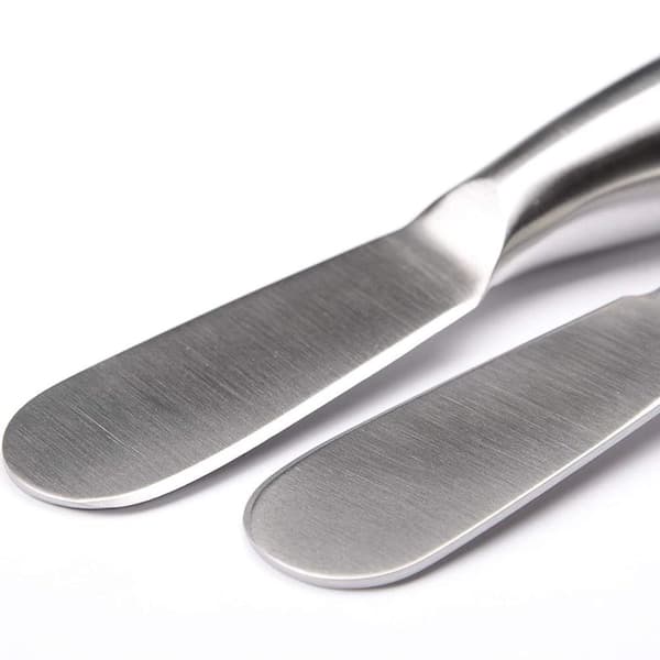 Ostspridare i rostfritt stål, 2-pack