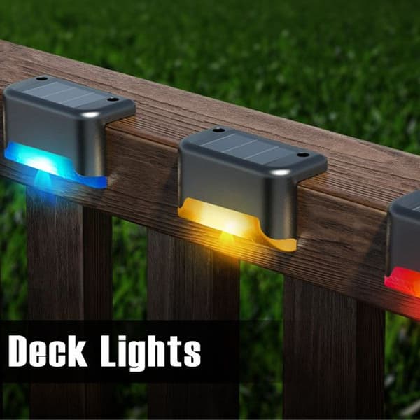 4PC Solcells Trappstegsbelysning Solcells Däckbelysning Utomhus LED Solcells Trappstegsbelysning IP65 KLB