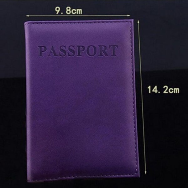 Passportdeksel-ID-holder i kunstskinn (mørkeblå)