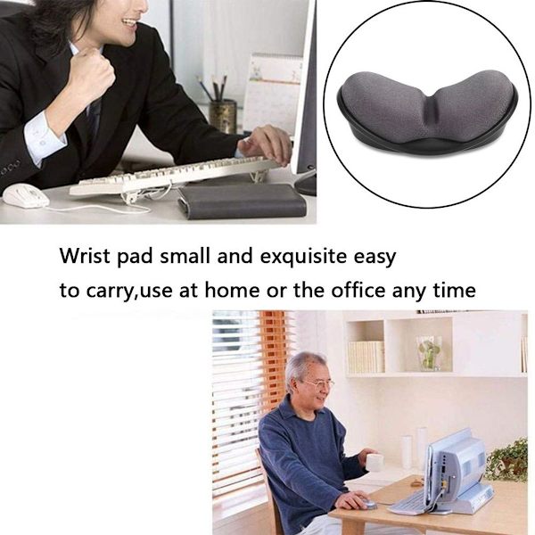 Musehåndledsstøtte Memory Foam Tastatur Håndledsstøtte Grå