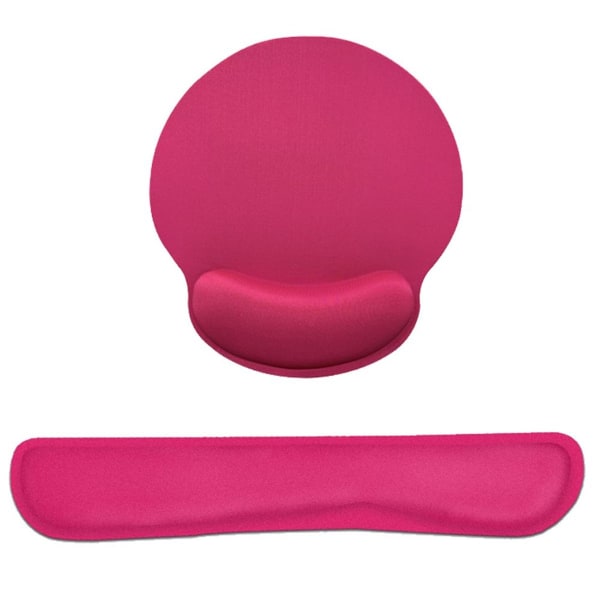 Musemåtte med håndledsstøtte, Memory Foam tastaturpude, Easy Rose Pink