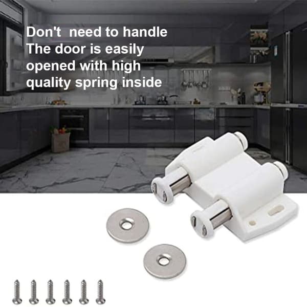 Paket med 6 dubbla magnetiska trycklås fjäderlås tryck