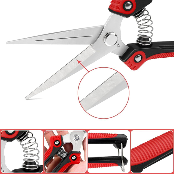 Garden scissors, multi-purpose carbon steel scissors