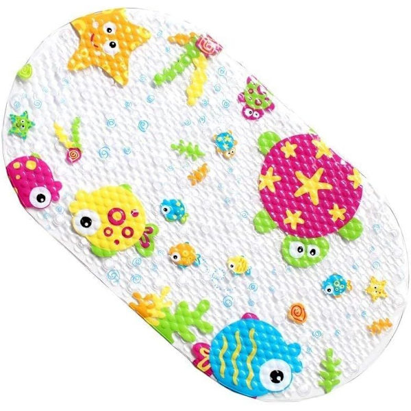 Ocean Top-Spring halkfri PVC badmatta för barn, plast, flerfärgad
