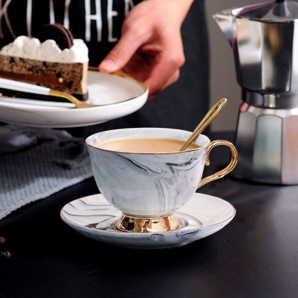 Kaffe kop med underkop, 210 ml, mokka kop, koncentreret kaffe