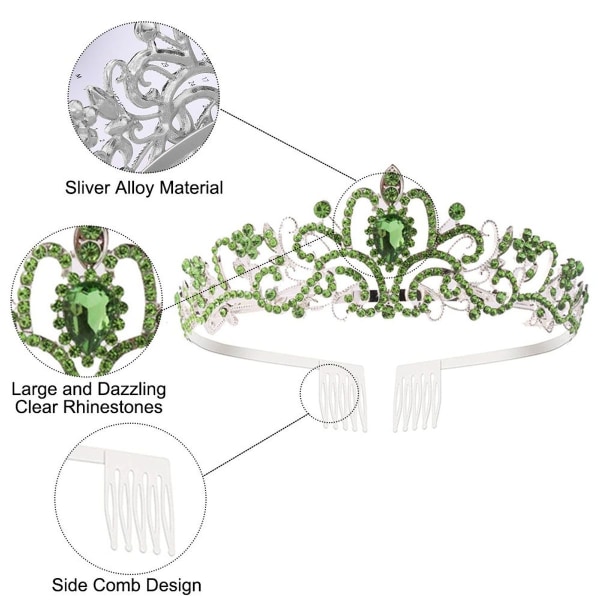 Crystal Queen Crowns kampapääpantalla naisten tytöille, tyyli 5