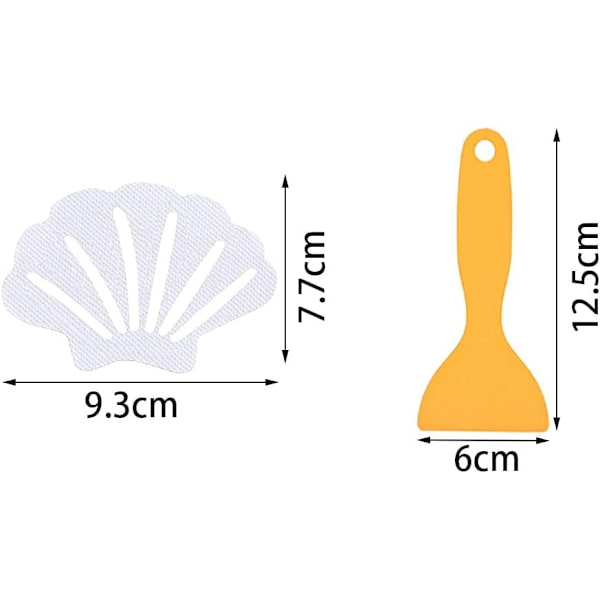 20 Anti-Slip Stickers Skridsikre Badekar Stickers Brusebad Stickers Badekar Strimler Selvklæbende Skridsikker Bademåtte med Skraber til Badeværelse Brusebad