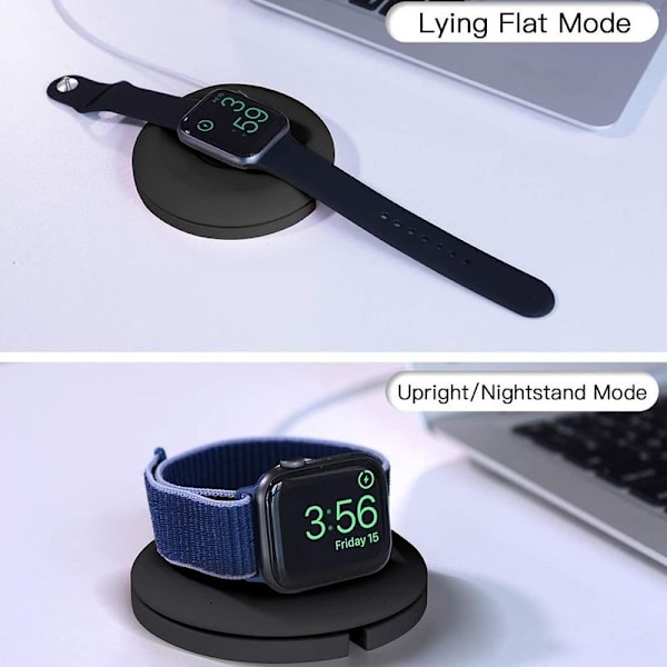 Apple Watch -latausasema, ponnahtava kaapelihallintateline, musta