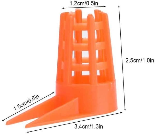 Honey Bee Comb Push-in Queen Cell Protector med tips för biodling (50 st)