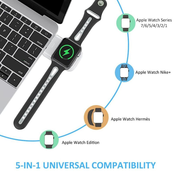 Trådlös laddare lämplig för Apple Watch, justerbar USB