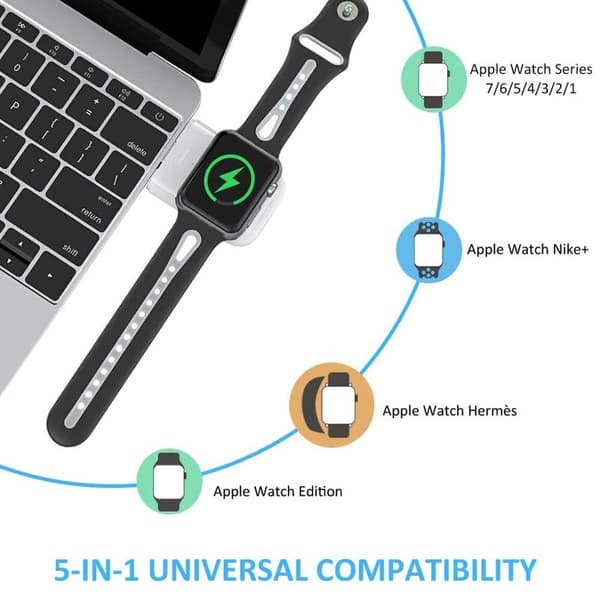 Trådløs lader egnet for Apple Watch, justerbar USB