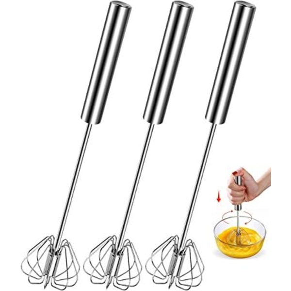 1pcs Semi-Automatic Whisk Stainless Steel Whisks Multifunctional Whisk Milk Beater for Cooking,Mixing