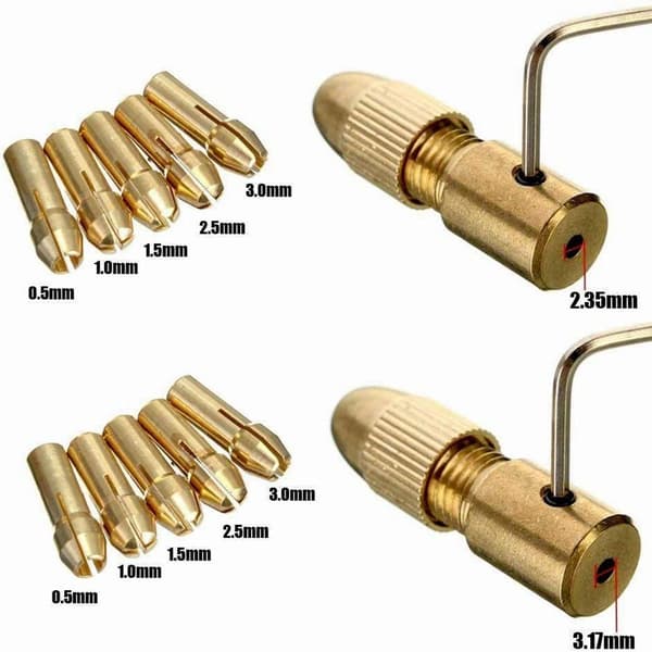 14-delad minispännsats för minidrillchuck-borrchuck-set i mässing