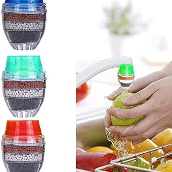 Mini kran vannrenser, 6 stk aktivert karbon rund KLB