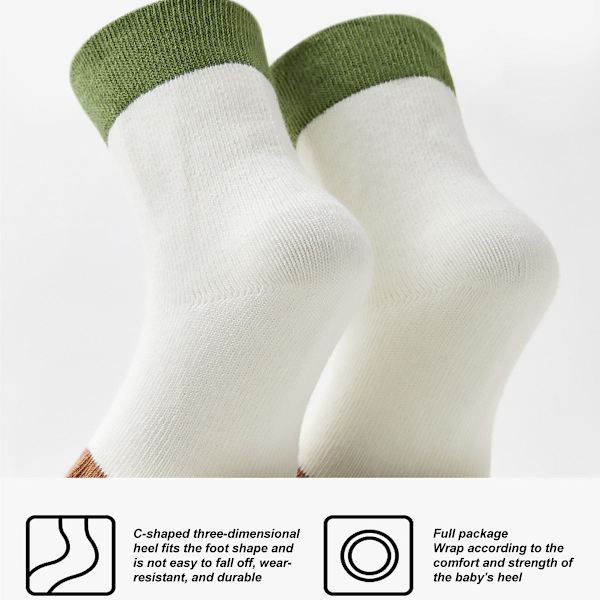 Set med söta girafftryckta tecknade strumpor för flickor, 14-16 cm KLB