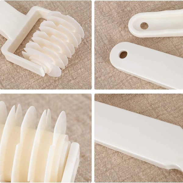 Rutenett roterende kutter for pizzabunn og bakverk, 2 stk., plast