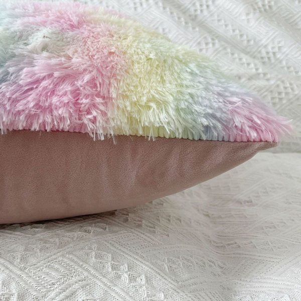 Set med 2 kuddfodral, 45 x 45 cm, supermjuka fluffiga kuddar för soffa KLB