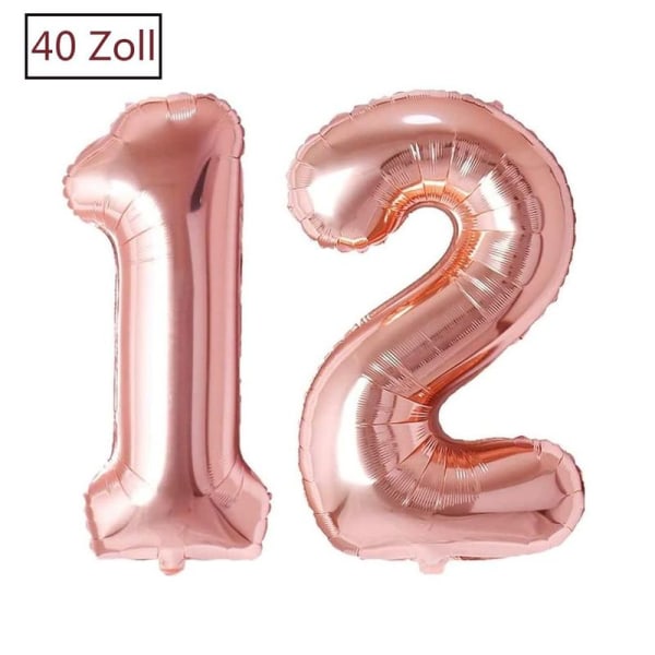 Balloon numbers 12, huge foil balloon number