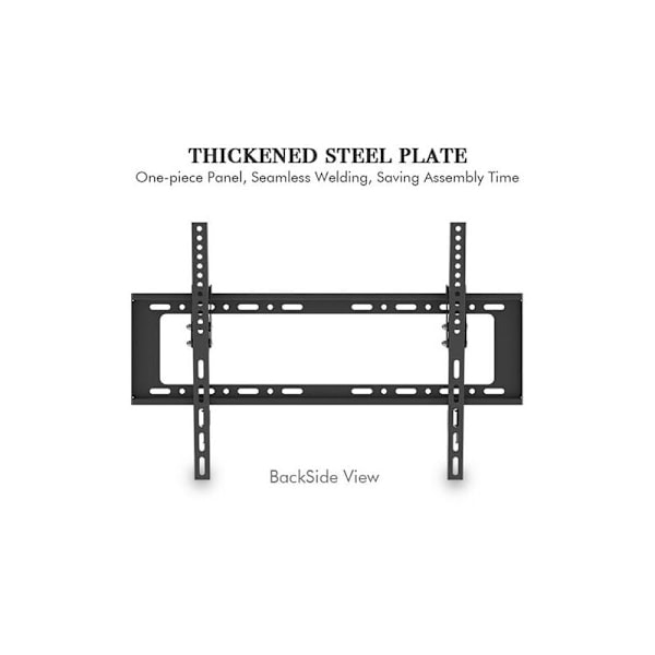 Lutande TV-väggfäste – Universellt stöd för 32\" - 70\" skärmar med VESA 75x75-600x400 med en maximal vikt på 50 kg - Svart KLB