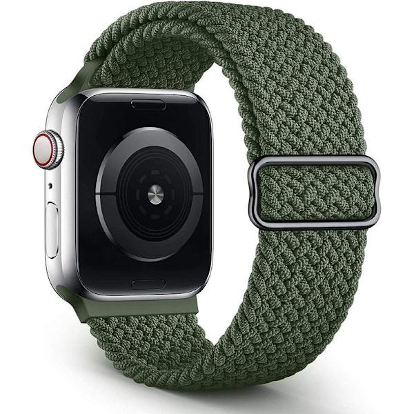 Flätat Solo Loop-armband kompatibelt med Apple Watch rem 38 mm, 40